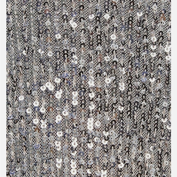 ZARA silver sequin flare pants size small - Picture 4 of 10